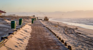 muizenberg beach early morning activity 